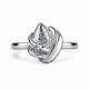 Серебряное кольцо АЛЬКОР 01-6005/000Б-00 с бриллиантом