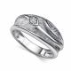 Серебряное кольцо АЛЬКОР 01-6007/000Б-00 с бриллиантом