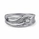 Серебряное кольцо АЛЬКОР 01-6007/000Б-00 с бриллиантом