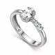 Серебряное кольцо АЛЬКОР 01-6022/00ГХ-00 с фианитом и горным хрусталём