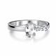 Серебряное кольцо АЛЬКОР 01-6022/00ГХ-00 с фианитом и горным хрусталём