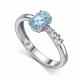 Серебряное кольцо АЛЬКОР 01-6022/00ТБ-00 с топазом и фианитом