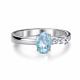 Серебряное кольцо АЛЬКОР 01-6022/00ТБ-00 с топазом и фианитом