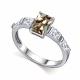 Серебряное кольцо АЛЬКОР 01-6023/00СТ-00 с фианитом и султанитом