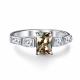 Серебряное кольцо АЛЬКОР 01-6023/00СТ-00 с фианитом и султанитом