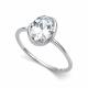 Серебряное кольцо АЛЬКОР 01-6027/00КЦ-00 с фианитом