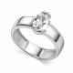 Серебряное кольцо АЛЬКОР 01-6028/00КЦ-00 с фианитом