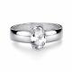 Серебряное кольцо АЛЬКОР 01-6028/00КЦ-00 с фианитом