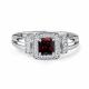 Серебряное кольцо АЛЬКОР 01-6031/00ГР-00 с фианитом и гранатом