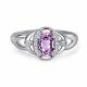 Серебряное кольцо АЛЬКОР 01-6032/00АМ-00 с фианитом и аметистом