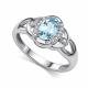 Серебряное кольцо АЛЬКОР 01-6032/00ТБ-00 с топазом и фианитом