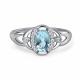 Серебряное кольцо АЛЬКОР 01-6032/00ТБ-00 с топазом и фианитом