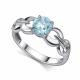Серебряное кольцо АЛЬКОР 01-6033/00ТБ-00 с топазом и фианитом