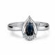 Серебряное кольцо АЛЬКОР 01-6110/000С-00 с фианитом и сапфиром