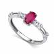 Серебряное кольцо АЛЬКОР 01-6111/000Р-00 с фианитом и рубином