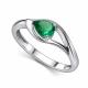 Серебряное кольцо АЛЬКОР 01-6115/000И-00 с изумрудом