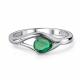 Серебряное кольцо АЛЬКОР 01-6115/000И-00 с изумрудом
