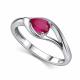 Серебряное кольцо АЛЬКОР 01-6115/000Р-00 с рубином