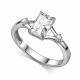 Серебряное кольцо АЛЬКОР 01-6125/00ГХ-00 с фианитом и горным хрусталём