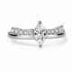 Серебряное кольцо АЛЬКОР 01-6127/00КЦ-00 с фианитом