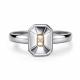 Серебряное кольцо АЛЬКОР 01-6160/000Б-00 с бриллиантом