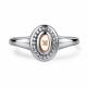 Серебряное кольцо АЛЬКОР 01-6161/000Б-00 с бриллиантом