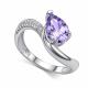 Серебряное кольцо АЛЬКОР 01-6176/БТ30-00 с фианитом