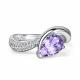 Серебряное кольцо АЛЬКОР 01-6176/БТ30-00 с фианитом