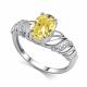 Серебряное кольцо АЛЬКОР 01-6177/0БТ6-00 с фианитом