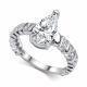 Серебряное кольцо АЛЬКОР 01-6179/00БТ-00 с фианитом