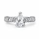 Серебряное кольцо АЛЬКОР 01-6179/00БТ-00 с фианитом