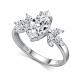 Серебряное кольцо АЛЬКОР 01-6180/00БТ-00 с фианитом
