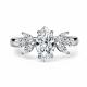 Серебряное кольцо АЛЬКОР 01-6180/00БТ-00 с фианитом