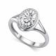 Серебряное кольцо АЛЬКОР 01-6183/000Б-00 с бриллиантом