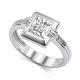Серебряное кольцо АЛЬКОР 01-6185/000Б-00 с бриллиантом