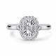 Серебряное кольцо АЛЬКОР 01-6186/000Б-00 с бриллиантом