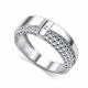 Серебряное кольцо АЛЬКОР 01-6188/000Б-00 с бриллиантом
