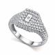 Серебряное кольцо АЛЬКОР 01-6190/000Б-00 с бриллиантом
