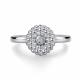 Серебряное кольцо АЛЬКОР 01-6192/000Б-00 с бриллиантом