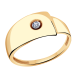 Золотое кольцо Золотые узоры 01-7566 с цирконием