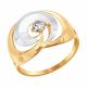 Золотое кольцо SOKOLOV 016786 с фианитом