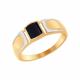 Золотое кольцо SOKOLOV 017101 с эмалью