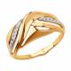 Золотое кольцо SOKOLOV 018215 с фианитом