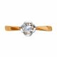 Золотое помолвочное кольцо SOKOLOV с фианитом 018812