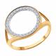 Золотое кольцо SOKOLOV 019721 с фианитом