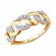 Золотое кольцо SOKOLOV 019820 с фианитом