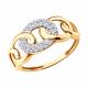 Золотое кольцо SOKOLOV 019833 с фианитом