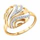 Золотое кольцо SOKOLOV 019856 с фианитом
