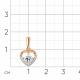 Золотая подвеска Мастер Бриллиант 01M003-1001-0001-011 с фианитом