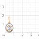 Золотая подвеска Мастер Бриллиант 01M003-1036-0001-011 с фианитом